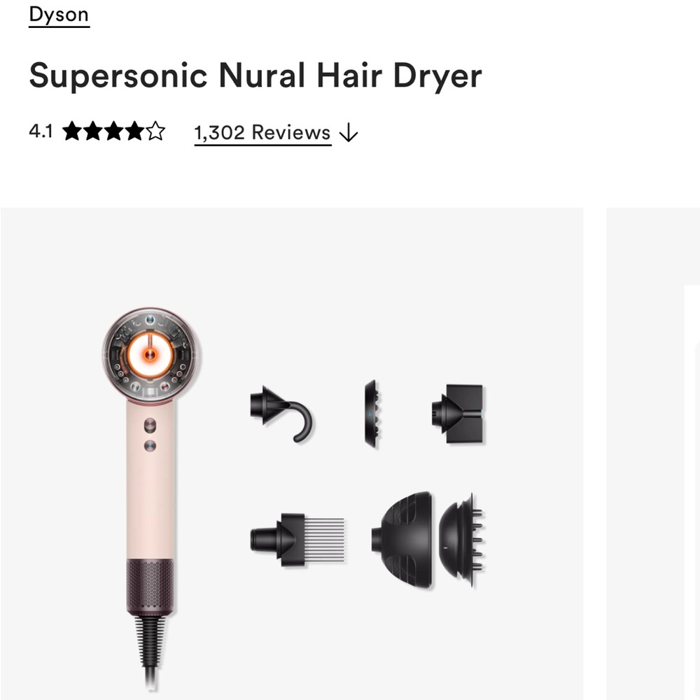 Dyson Black Hair Dryer Attachment Set - Picture 5 of 5